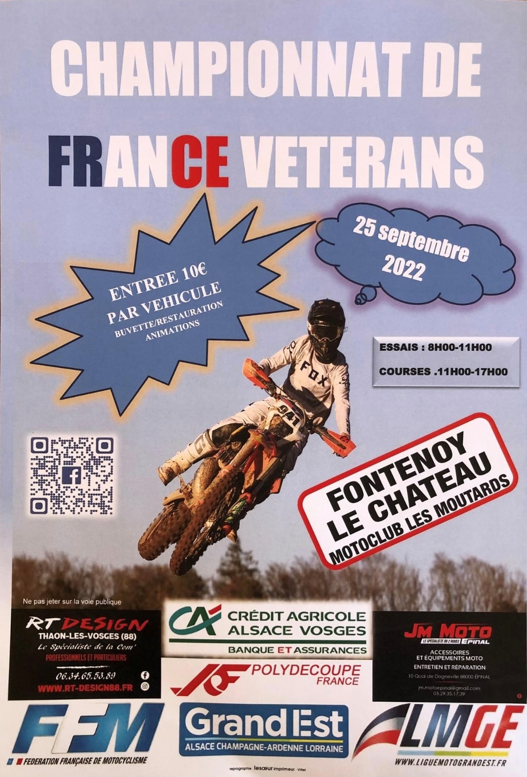 1er CHAMPIONNAT DE FRANCE sur CIRCUIT MOTOCROSS à FONTENOY-LE-CHATEAU
